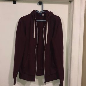 Maroon zip up hoodie